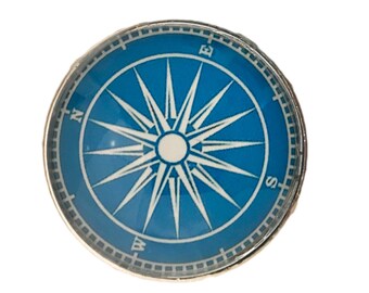 Nautical Boat Compass Glass Knob for Dresser Drawers, Cabinet Drawers, Kitchen Cabinets - W37