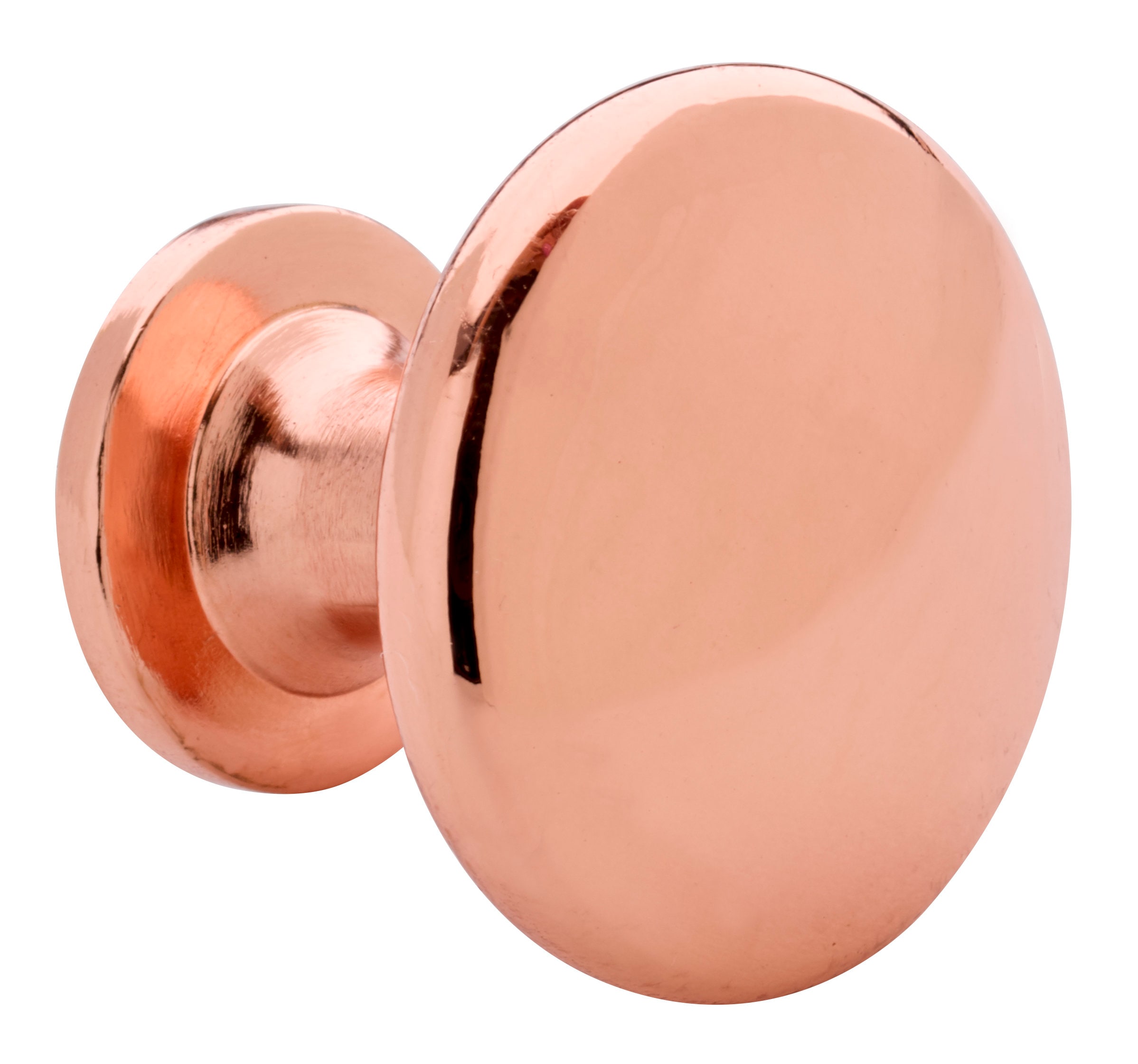 Smooth Shiny Copper Round Metal Knobs for Drawers Etsy