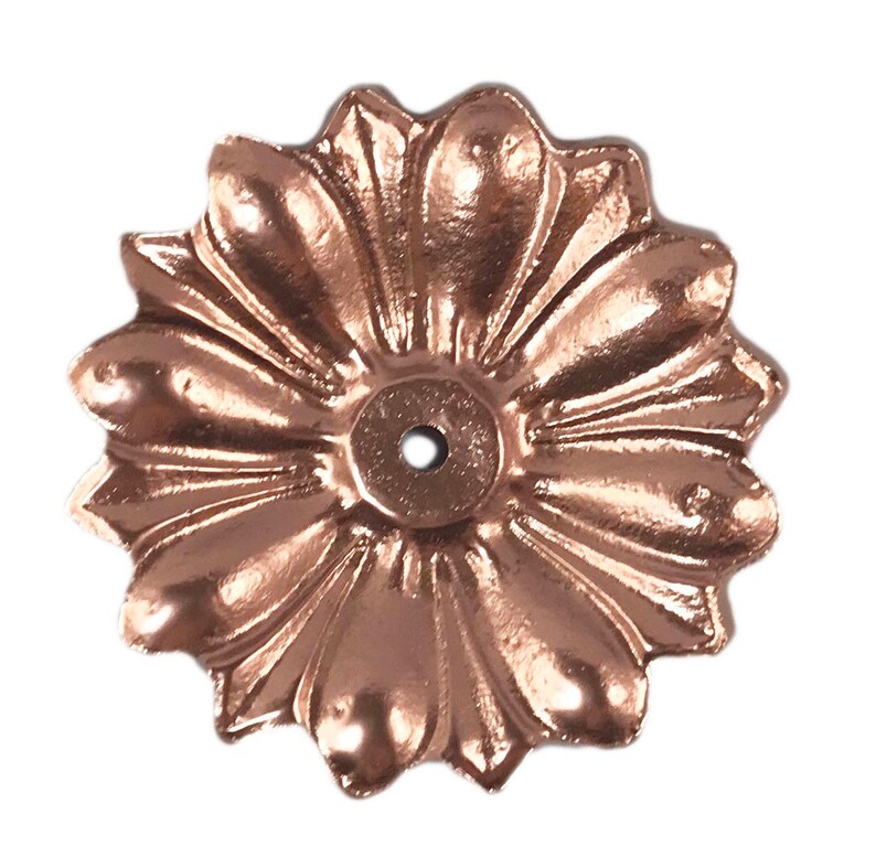 Back Plate Base 8 COLORS Antique Solid Metal Flower Shaped Decorative for any Drawer or Door Knob or Pull image 5