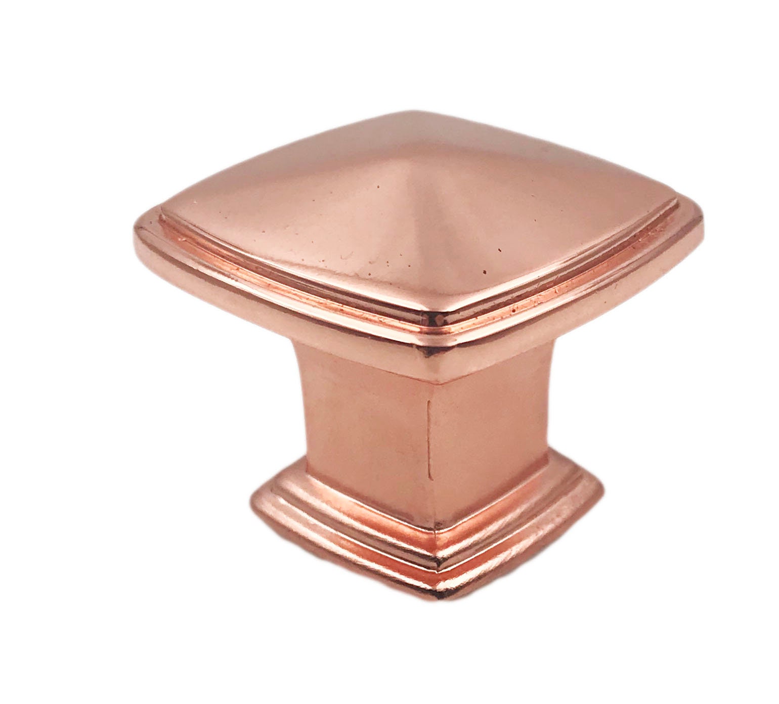 Square Shiny Copper Metal Knobs for Drawers Furniture Cabinets Pack of 12 Square Shiny Copper Metal Knobs for Drawers Furniture Cabinets Pack of 12