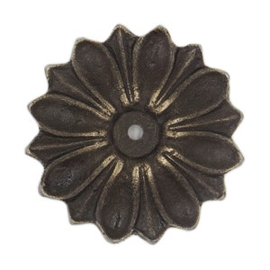 Back Plate Base 8 COLORS Antique Solid Metal Flower Shaped Decorative for any Drawer or Door Knob or Pull image 2