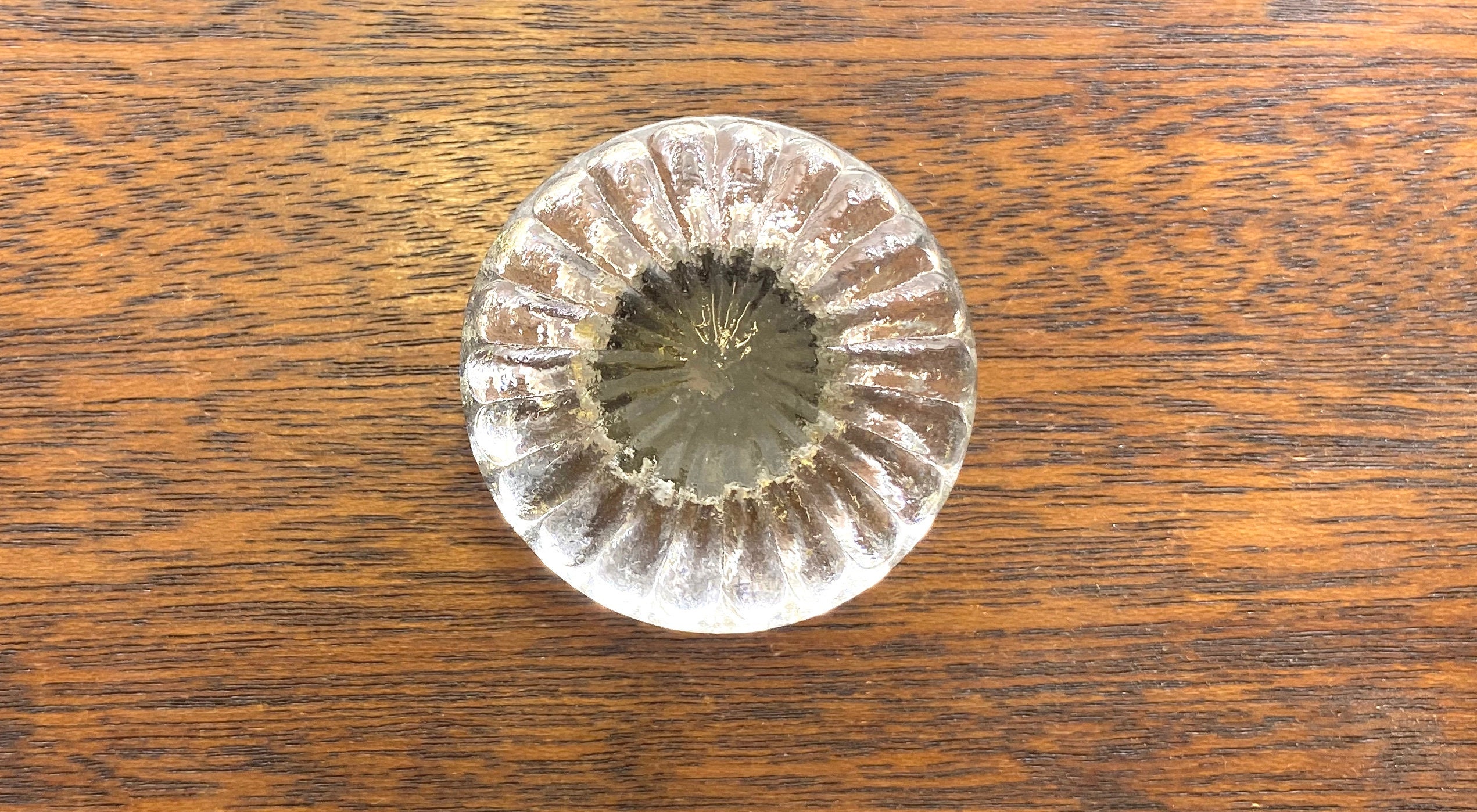 Faceted Glass Round Decorative Knob with Chrome Hardware for Doors