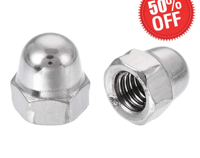 Dome Nuts, Bolt Caps for Cabinet Knobs, Drawer Knobs, Dresser Knobs, M5, 0.8 Thread