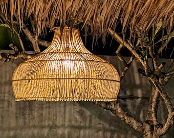 Rustic Rattan Light Shade