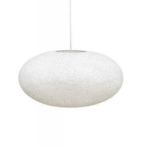 White Mother of Pearl Ovo Ceiling Shade Pendant Handcrafted Unusual Eco-chic Lighting image 5