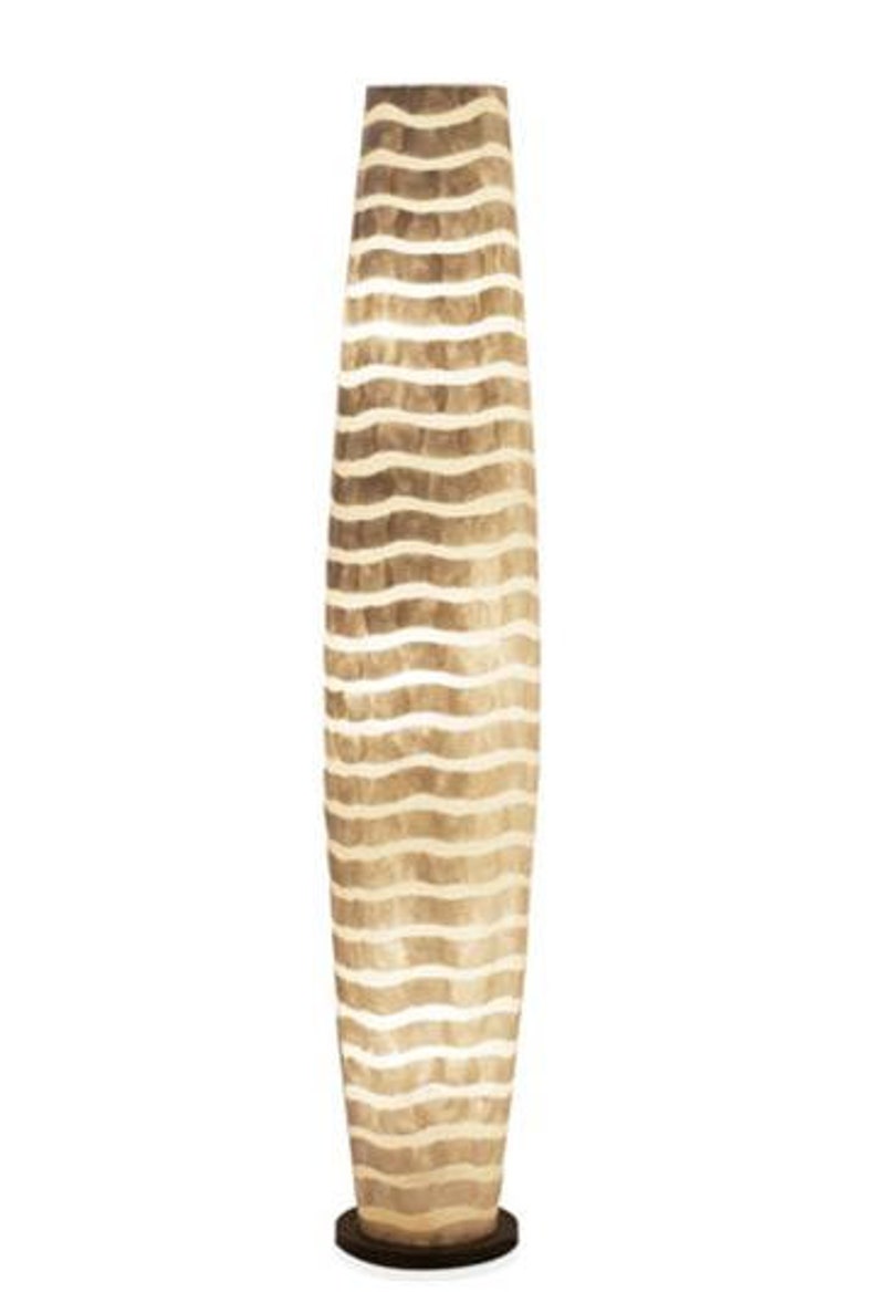 Coastal Chic Oyster Shell Mares Floor Lamp Unique Eco-chic Natural Home Lighting Waves image 2