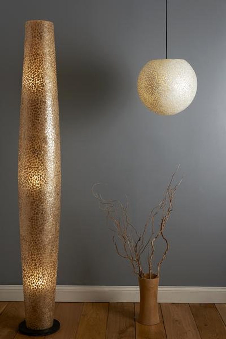 Gold Oyster Shell Floor Lamp Callisto Unique & Unusual Etsy