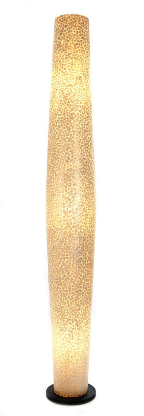 White Mother Of Pearl Floor Lamp Elara Unique Unusual Eco Chic Lighting