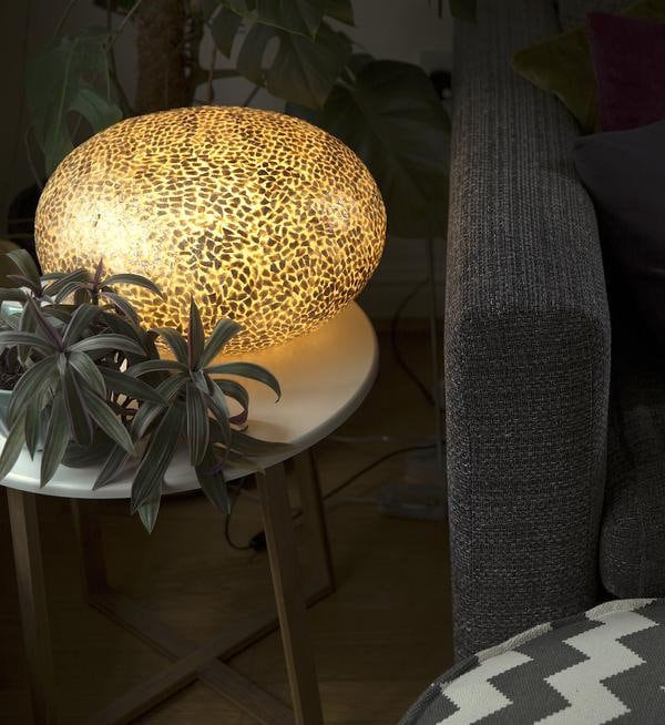 Handcrafted Golden Ovo Table Lamp Callisto Oyster S Unique Hong Kong Handcrafted Golden Ovo Table Lamp, Handcrafted Mother Of Pearl Floor Lamp Amroth Unique Lighting