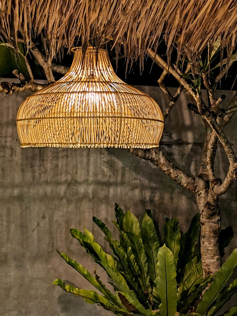 Rustic Rattan Light Shade 60 cm