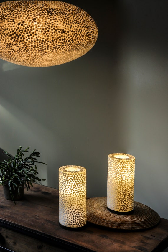 Oyster shell table lamp deals