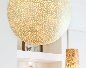 Stunning Mother of Pearl Ceiling Shade Pendant Elara Sphere Lights Unique and Usual Lighting