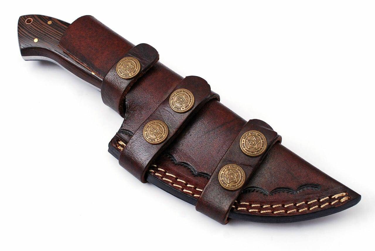 Handmade Damascus Steel Hunting Knife With Sheath 1085 Etsy