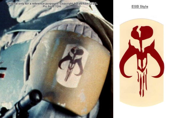 Star Wars Boba Fett Esb Shoulders Vinyl Decal Etsy