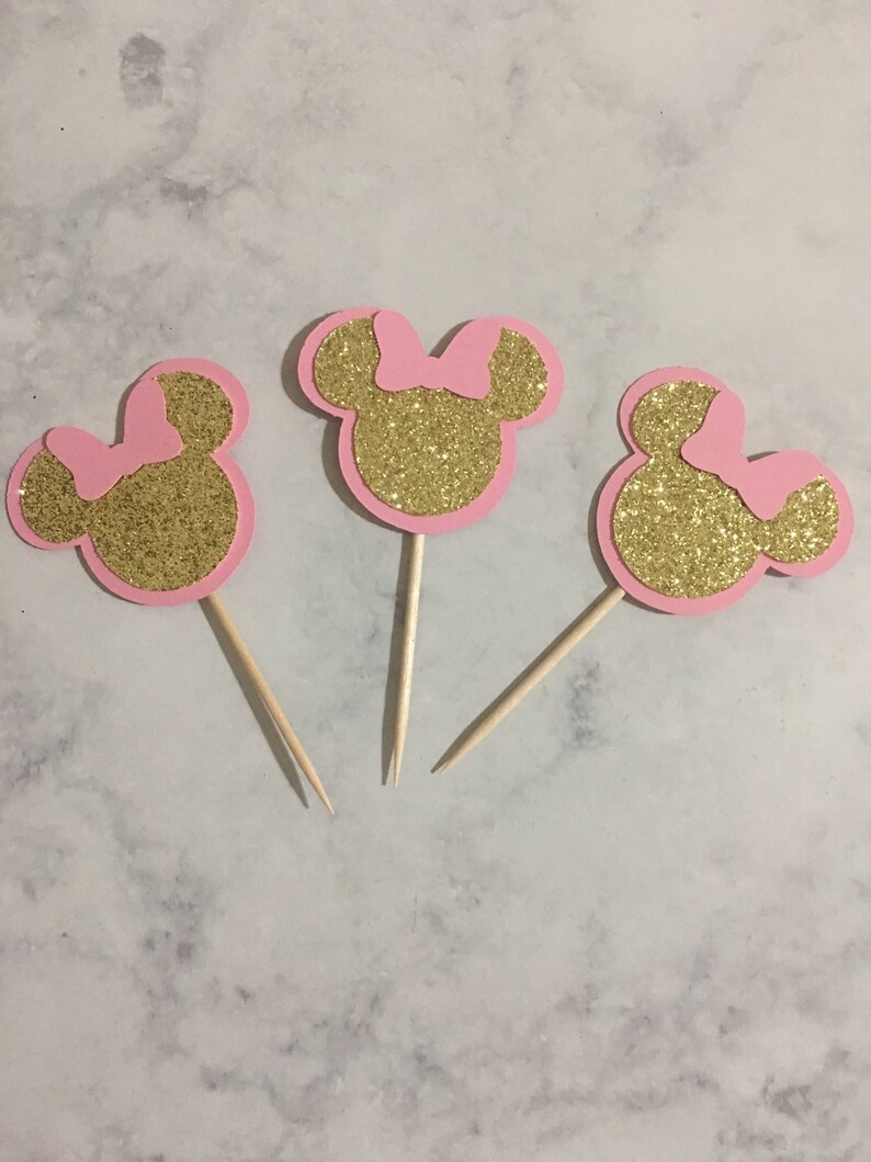 Minnie Mouse Centerpiece Pink and Gold Minnie Mouse Gold Etsy