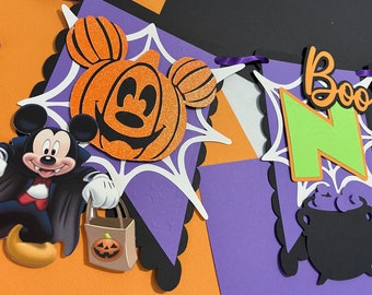 Mickey Mouse Halloween Banner: Spooky Party Decoration