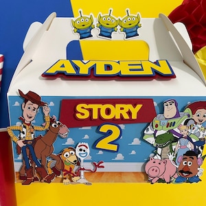 Space Cowboy & Friends Favor Boxes, Toy Inspired Party Favors, Outer Space Party Treat Boxes, Cowboy Birthday Gift Boxes