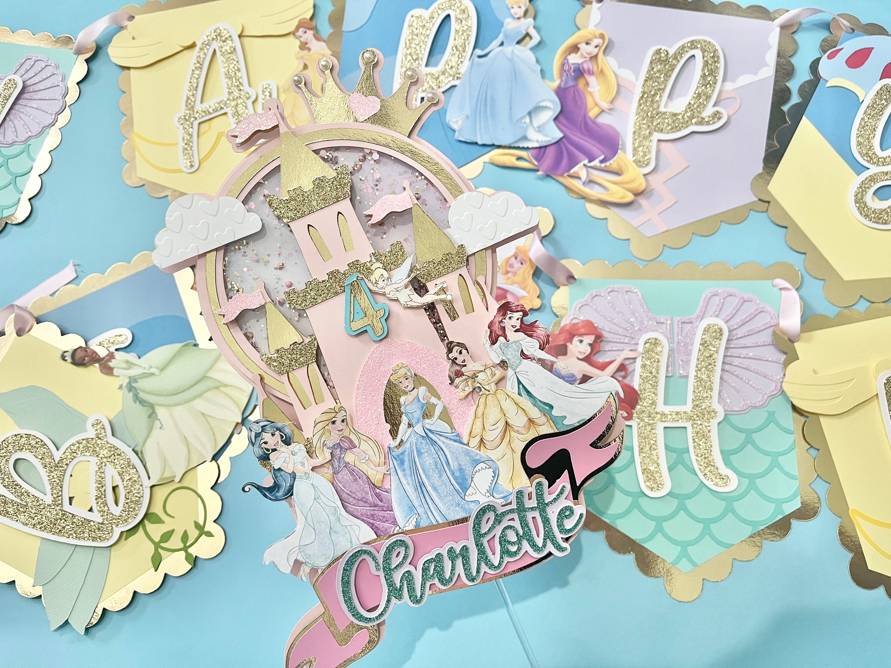 Disney Princess Shaker Cake Topper - Etsy