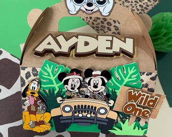 Safari Mickey Mouse Favor Box: Wild One Favor Box