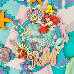 Little Mermaid Inspired Cake Topper