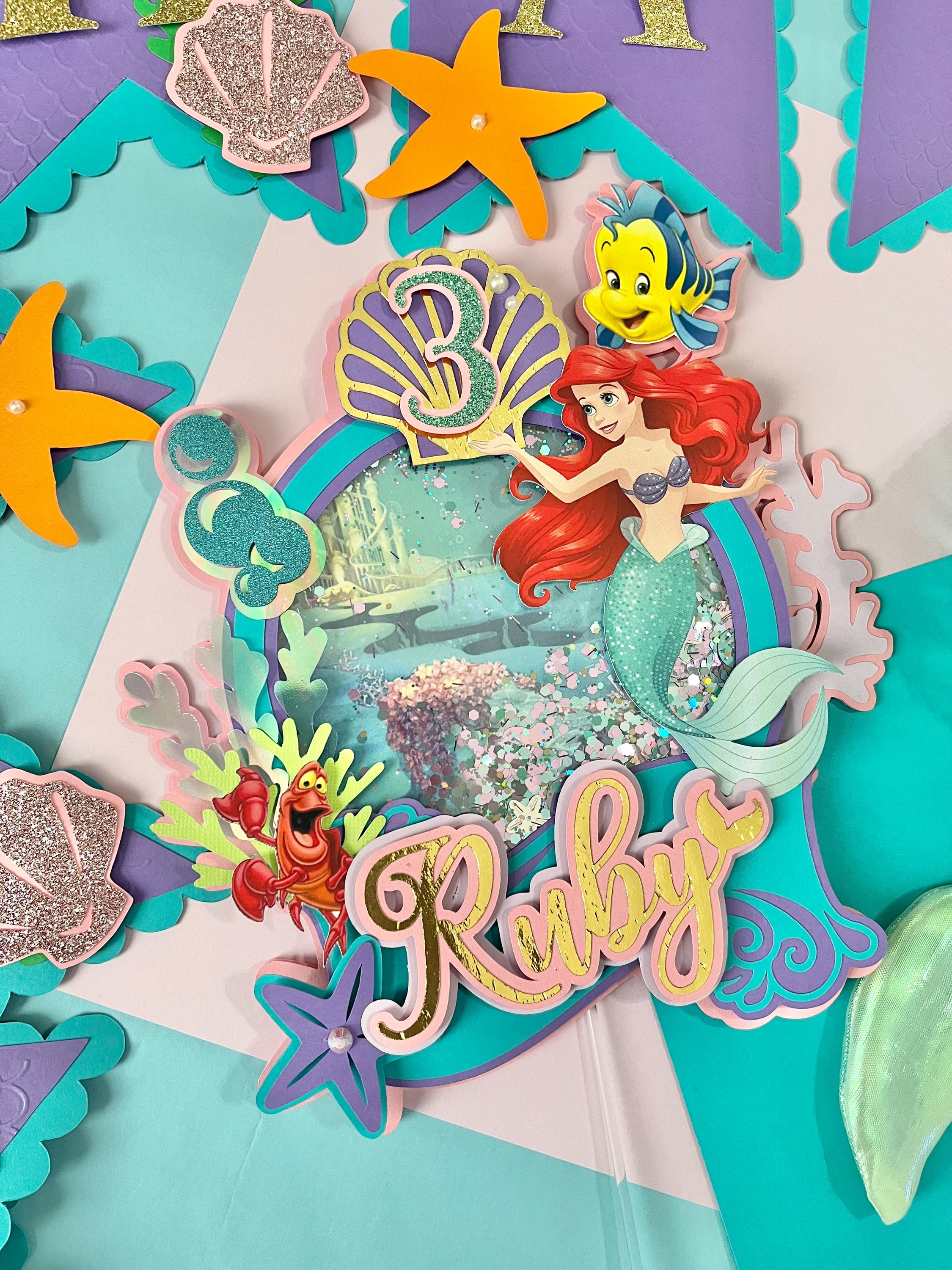 Little Mermaid Inspired Cake Topper - Etsy