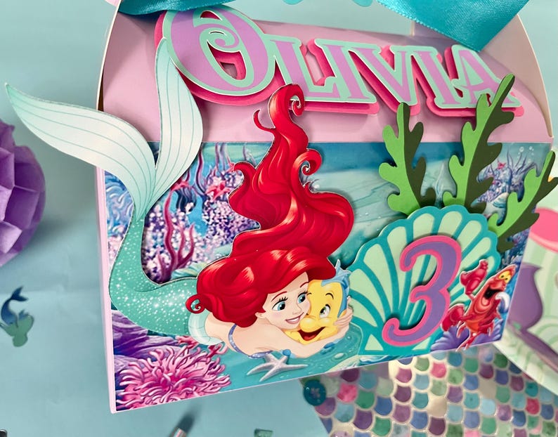 Little Mermaid Favor Box - Etsy
