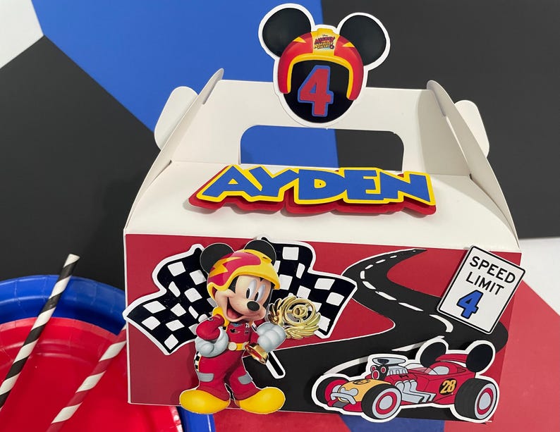 Racer Mickey Favor Boxes - Etsy