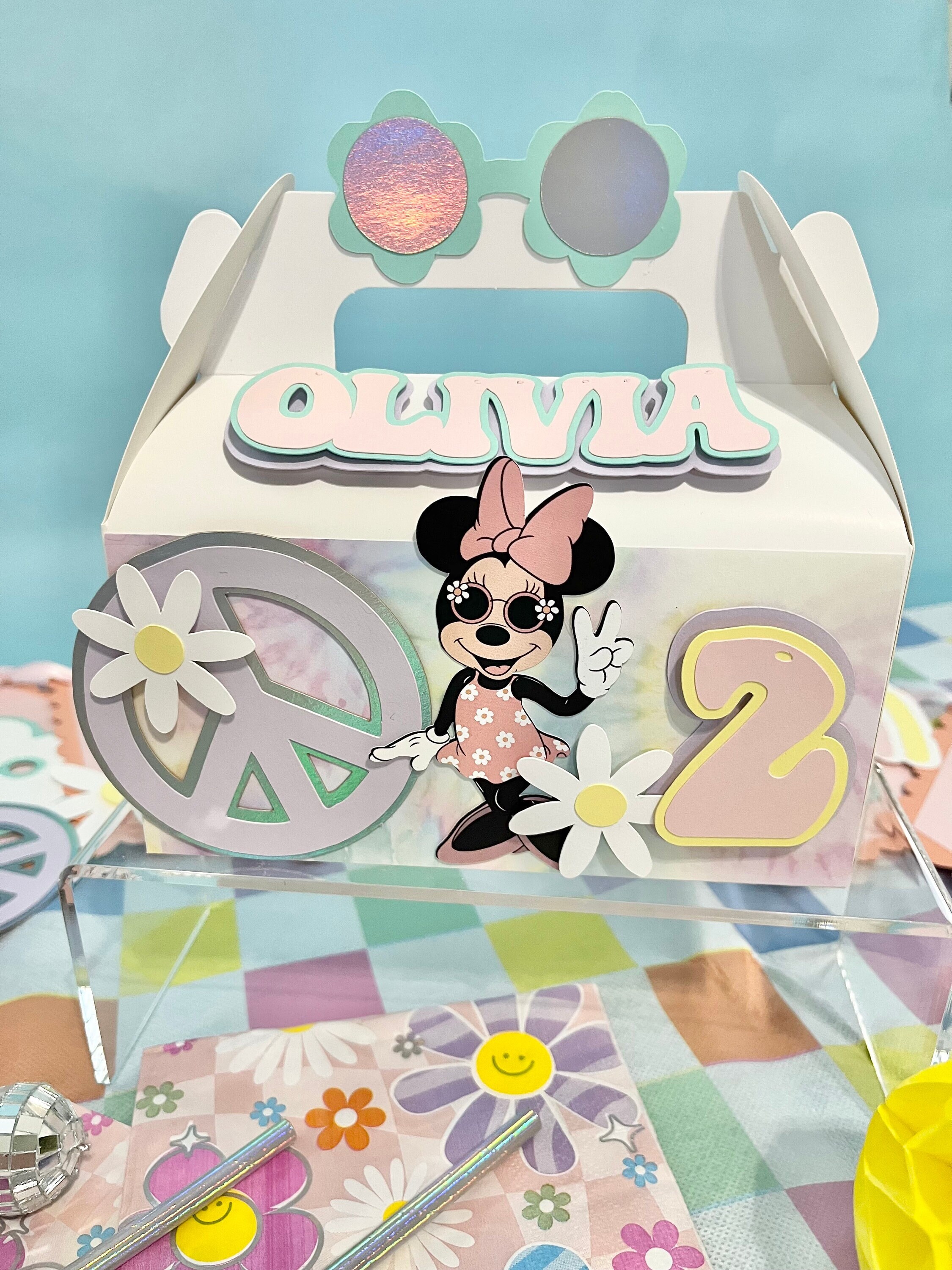 Mini Mouse Two Groovy Groovy Minnie Mouse Favor Box - Etsy