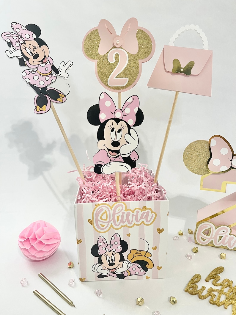 Centro de mesa de Minnie Mouse - Etsy México