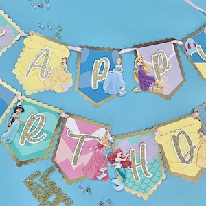 Magical Princess Birthday Banner, Royal Party Garland, Fairytale Theme Party Decor, Castle Inspired Girl Birthday Decorations