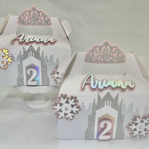 Snow Princess Favor Box, Winter Princess Favor Box