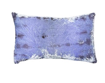Lavendel Lila Samt lumbalen Kissenbezug, Tie Dye dekoratives Kissen, handgemacht