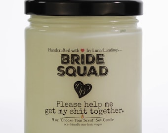 BRIDE SQUAD, Soy Candle, Bridesmaid proposal gift, bridesmaid, gift for maid of honor, gift for bridesmaids, bridesmaid gift, maid of honor