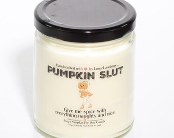 Pumpkin Slut Soy Candle Soy Candle- Pumpkin Pie Scented Candle, Thanksgiving Decor, Fall Decor, Fall Candle, Autumn Decor, Pumpkin Decor