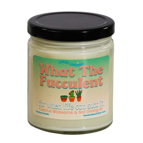 BAJA CACTUS BLOSSOM Soy Candle, What the Fucculent, candle, container candle, gift for home, furniture and decor boho, mothers day, handmade