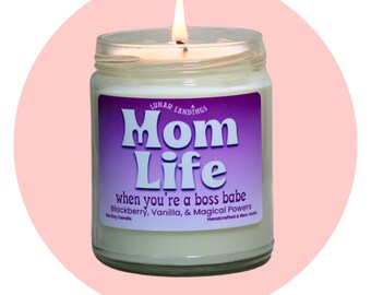 MOM LEVEN, Kaars- Cadeau Moederdag Cadeau Vrouw Cadeau Moeder Geschenken Cadeaus voor moeder dochter zoon moeder grappige moeder