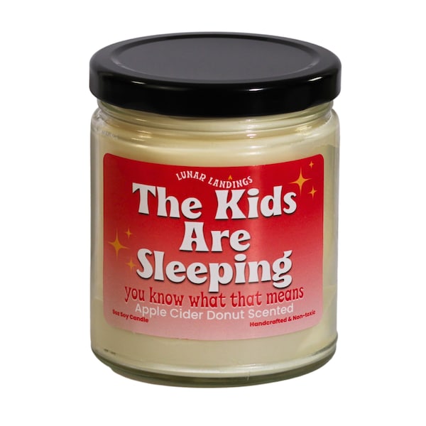 The Kids are Sleeping, Candle, mothers day gift for wife,  valentines day gift for him, v day gift for him, vday gift for her, romance gift