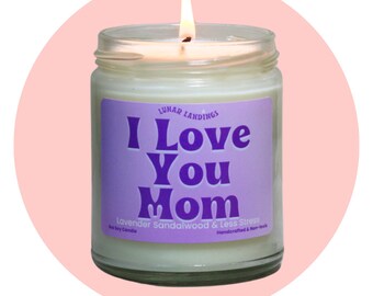 Ik hou van je moeder kaars, ik hou van je moeder cadeau, Moederdag cadeau, Moederdag cadeau van dochter, Moederdag cadeau van kinderen, Kaarscadeau