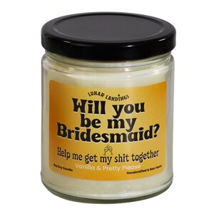 Will you be my Bridesmaid Candle- Bridesmaid Proposal Gift, Wedding Party Gift, Gift for Bridesmaid, Bridesmaid Gift