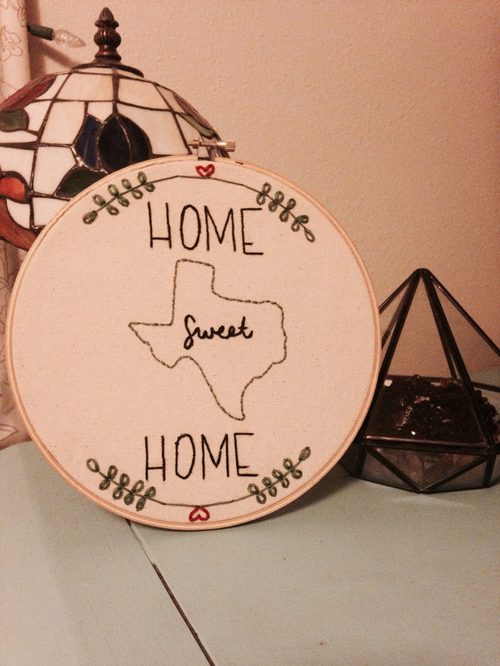 Texas home Sweet Home Embroidery Hoop Wall Art Etsy