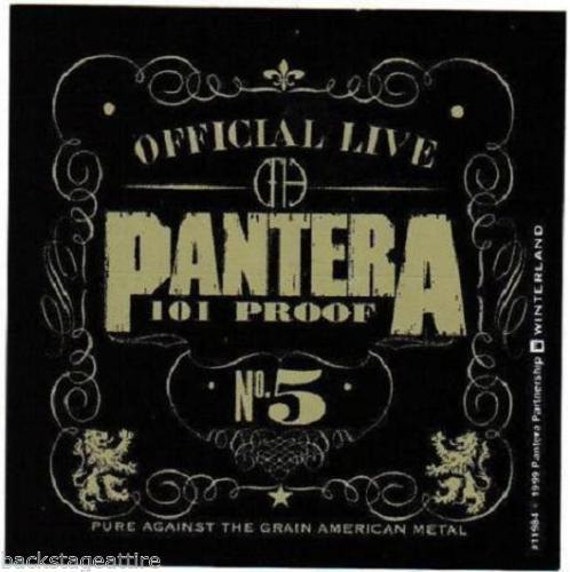 Rare Vintage Pantera 101 Proof Dimebag Darrell Vinyl Bumper | Etsy