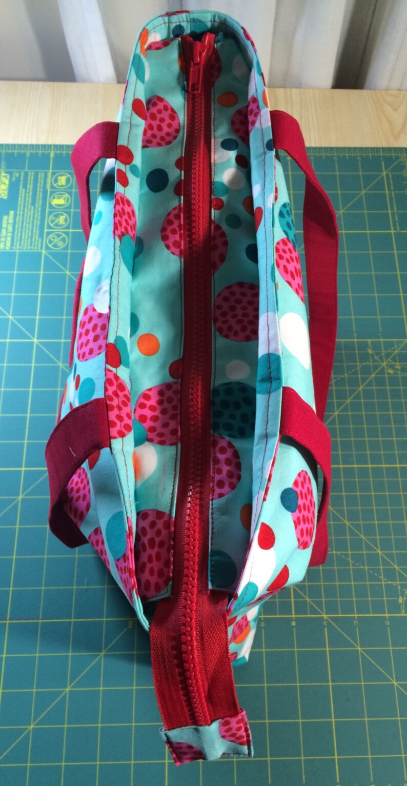 Tote Bag With Zipper PDF Sewing Pattern Etsy Australia