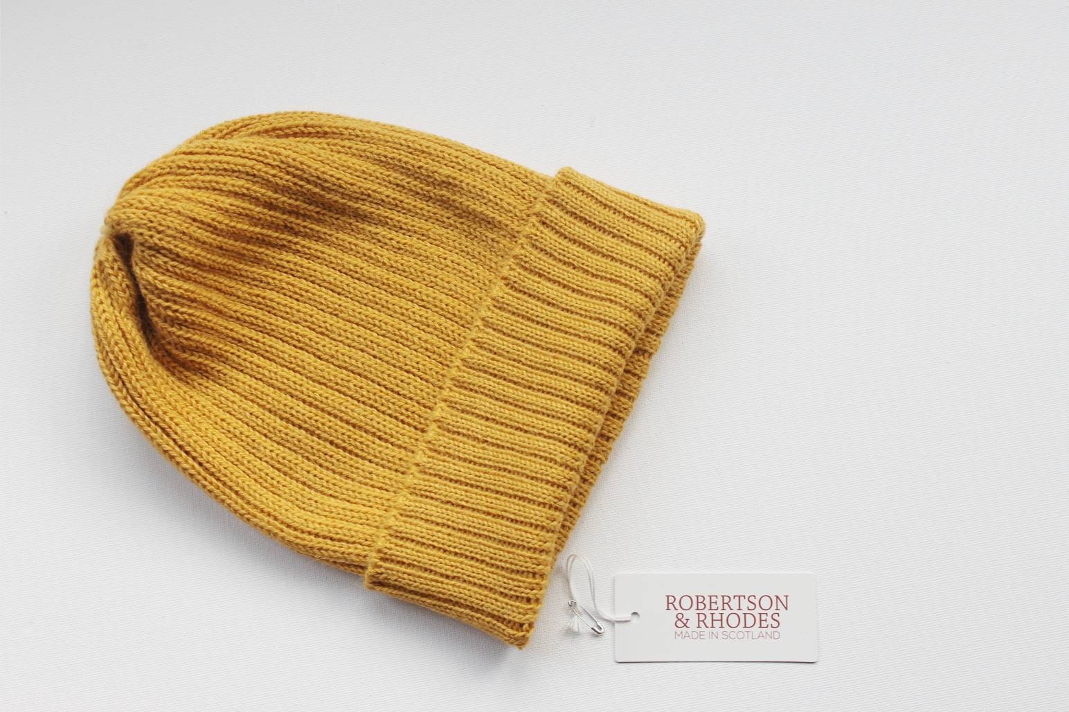 Mustard-Yellow Fisherman's Beanie Hat for Adults. 100% | Etsy