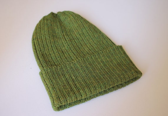 olive green beanie hat