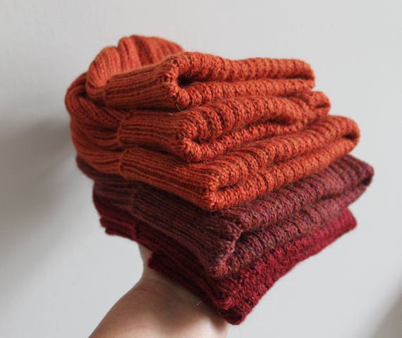 Burnt Orange Beanie Hat for Adults. 100 