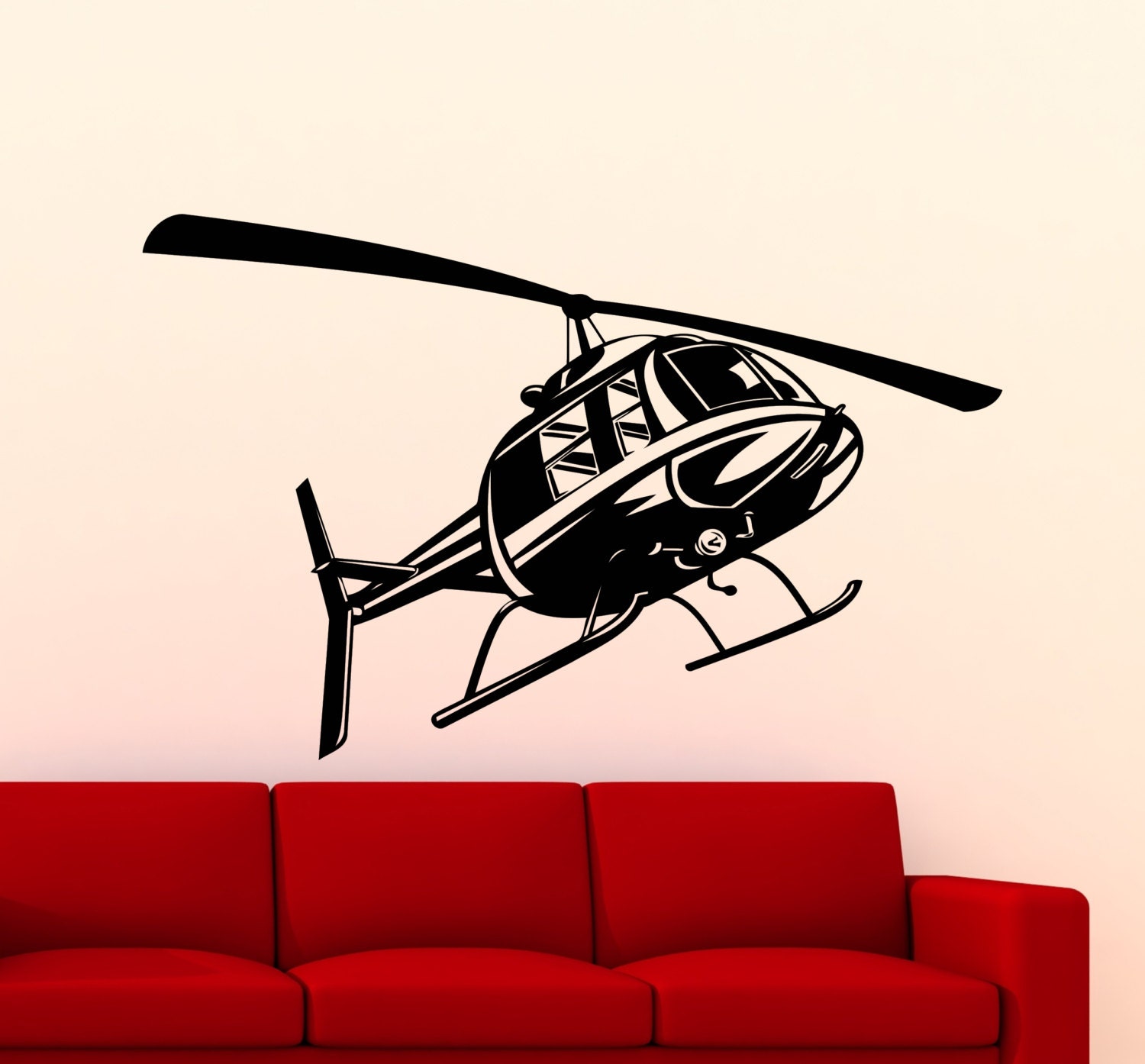 Helicopter Wall Sticker Military Forces Vinyl Decal Home Etsy