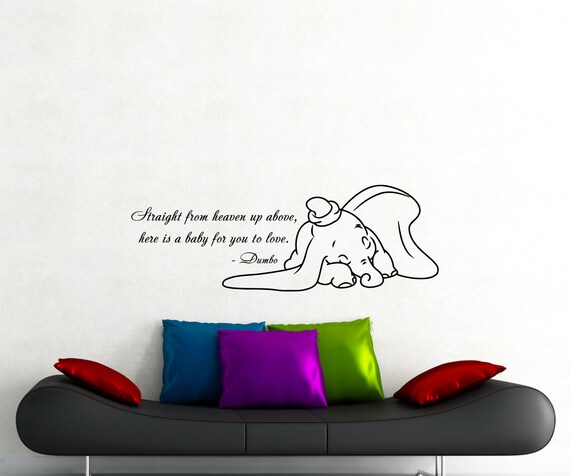 DUMBO THE ELEPHANT Disney Decal Removable WALL STICKER Home Decor Art Kids