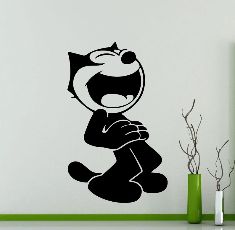 Felix the Cat Wall Sticker Cartoon Vinyl Decal Home Nursery Etsy