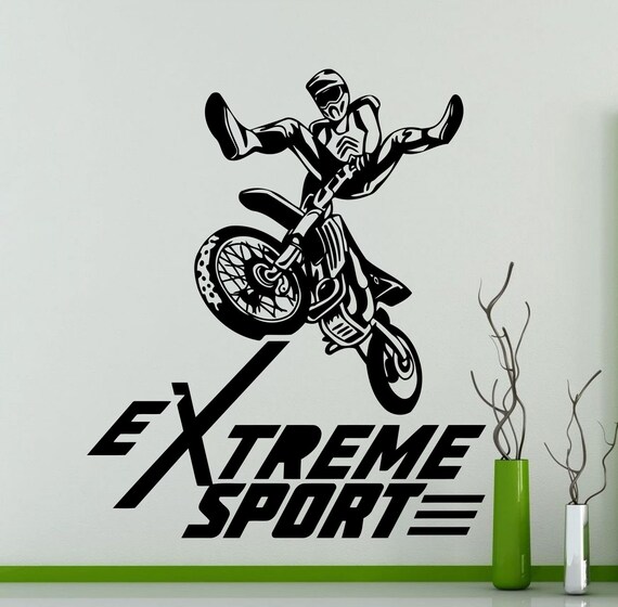 Extreme Sport Logo Motocross Freestyle Wall Sticker Bike Etsy