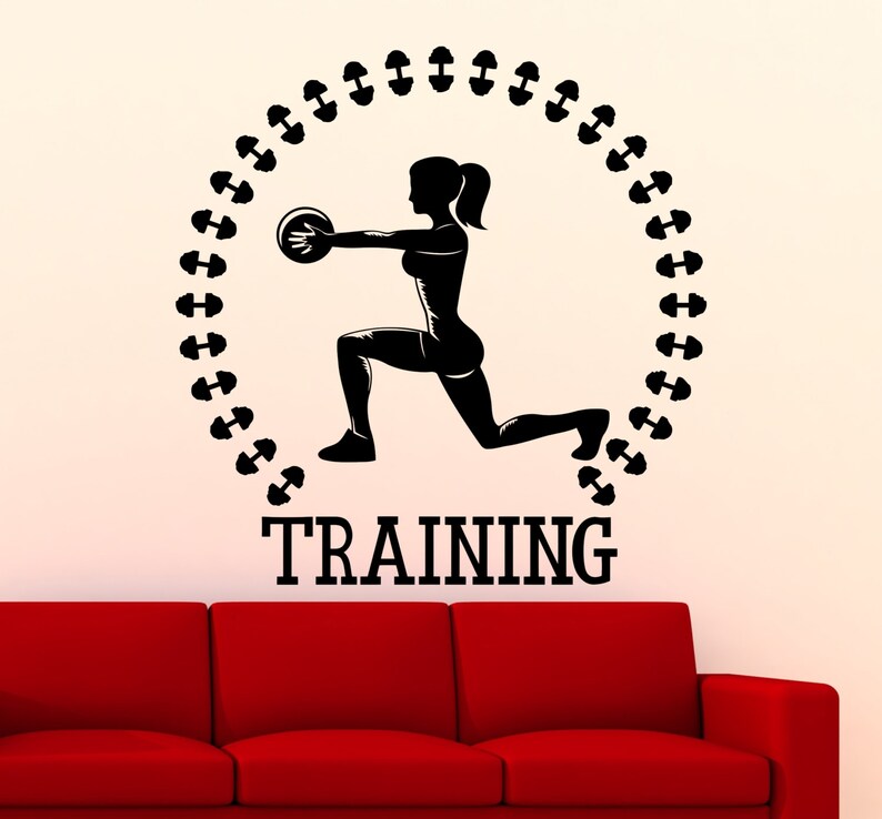 Training Gym Wall Sticker Sports Fitness Vinyl Decal Home - Etsy